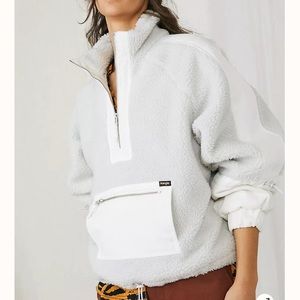 Free People x Wrangler Sherpa Pullover